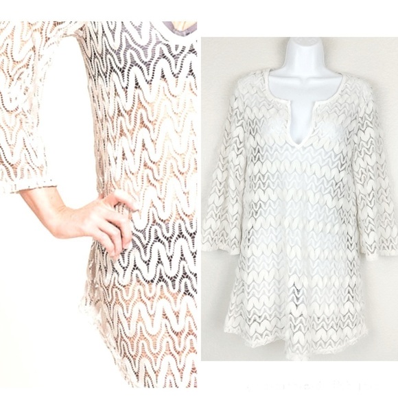 Jordan Taylor Lace Knit Swim Coverup/Tunic Size S - Picture 1 of 10